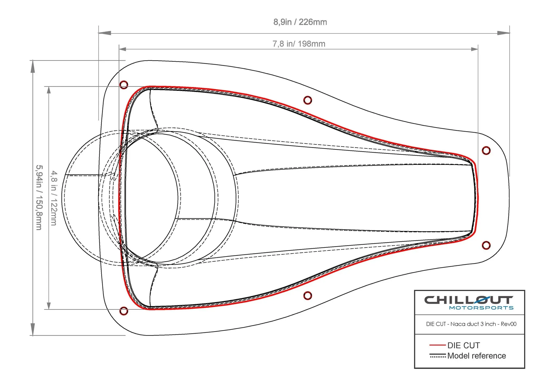 ChillOut 3" Ultra Transparent Naca Duct