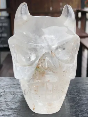 Clear Quartz Devil Skull [1k968]