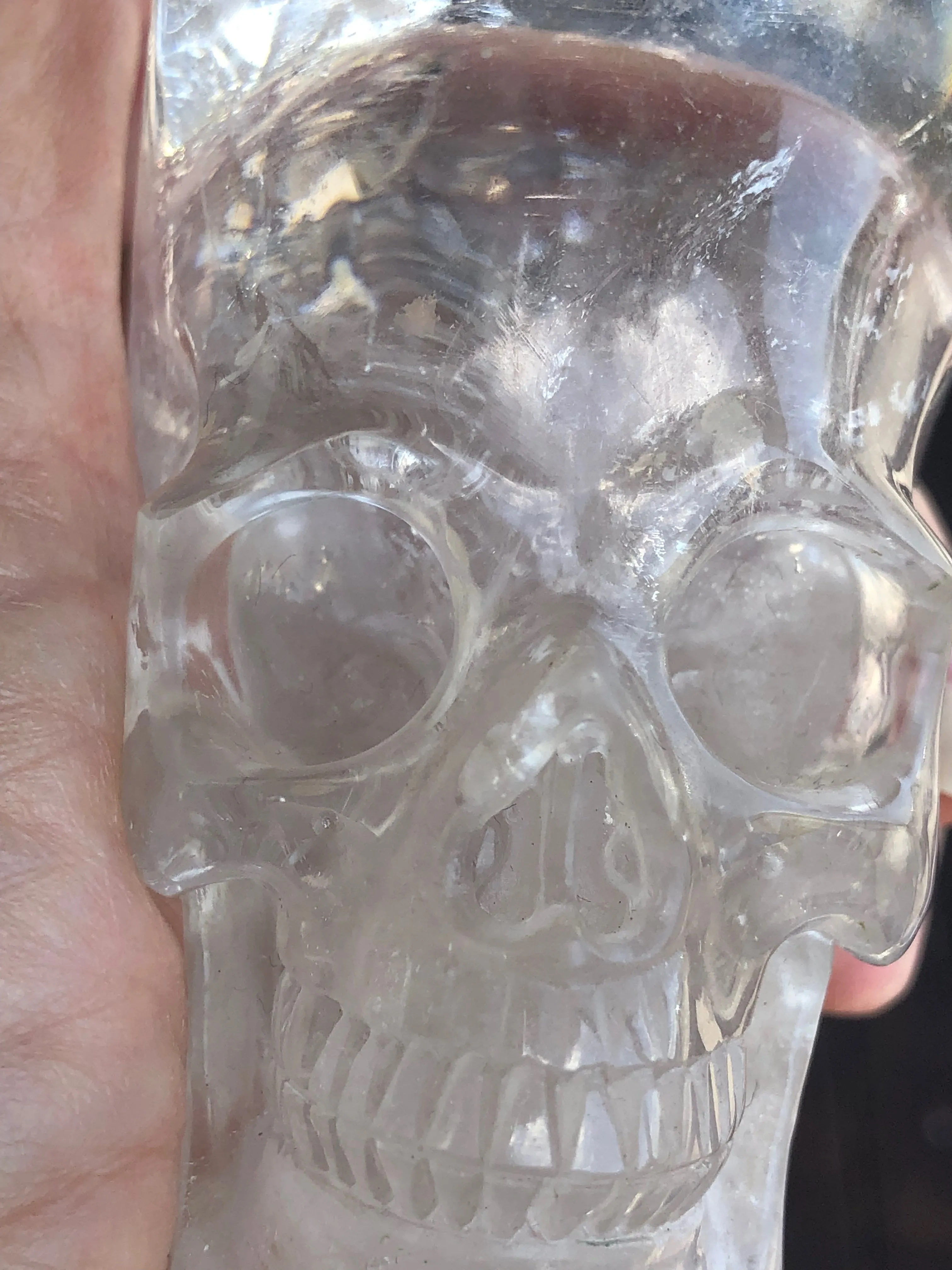 Clear Quartz Skull Wand [1k327]