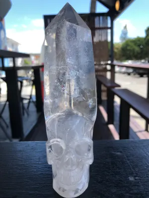 Clear Quartz Skull Wand [1k327]