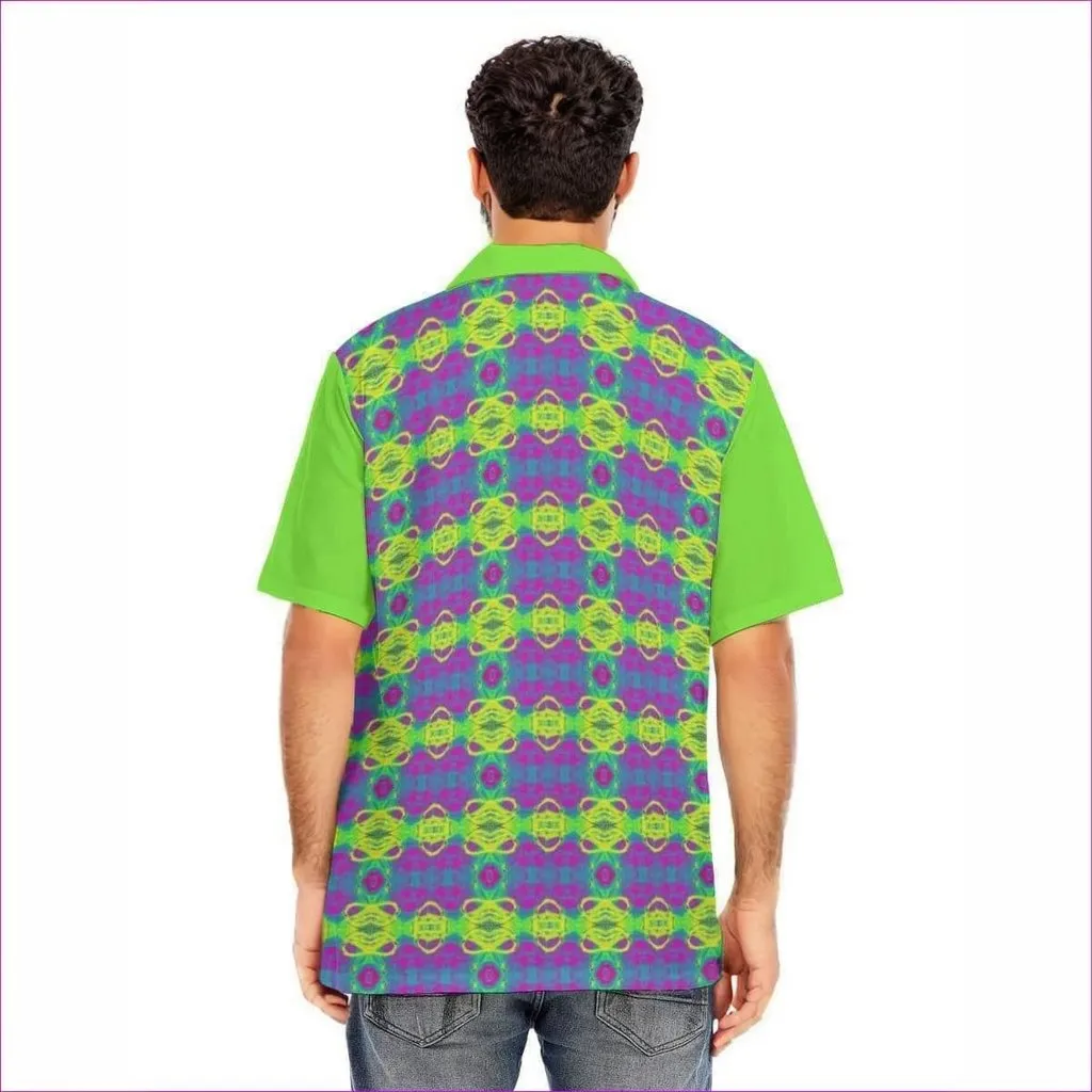 Club Lights Men's Hawaiian Shirt With Button Closure