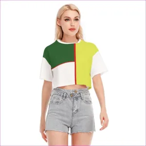 Color Block Astute Womens Cropped T-shirt | 100% Cotton