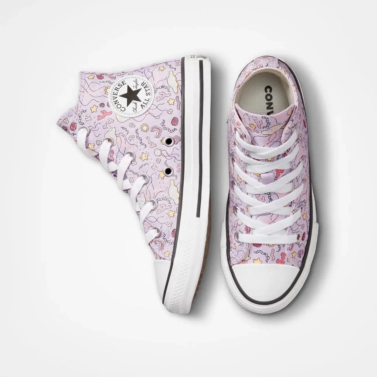 Converse Chuck Taylor All Star Majestic Mermaids Print Kids High Top Shoe