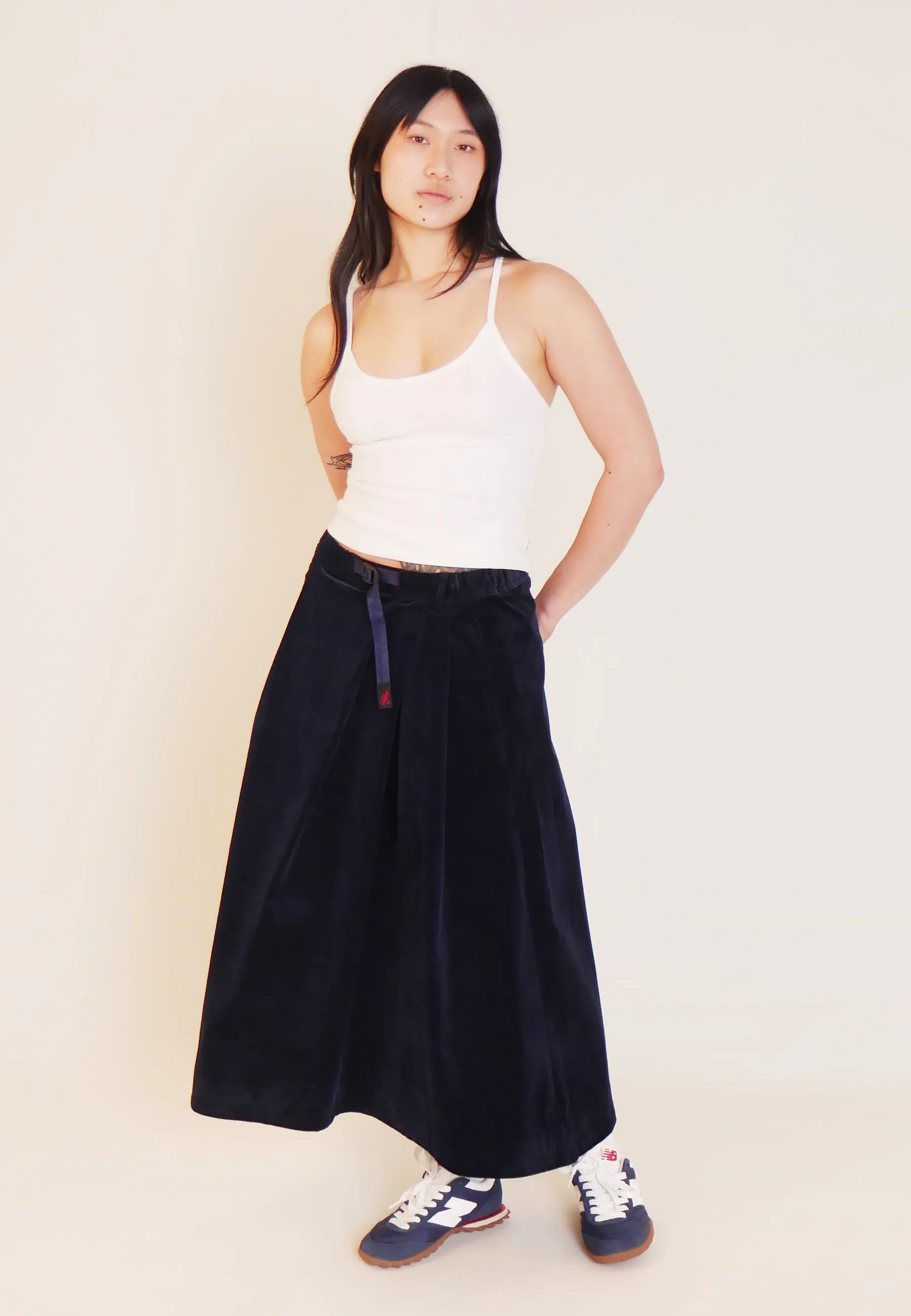 Corduroy Talecut Skirt - Dark Navy