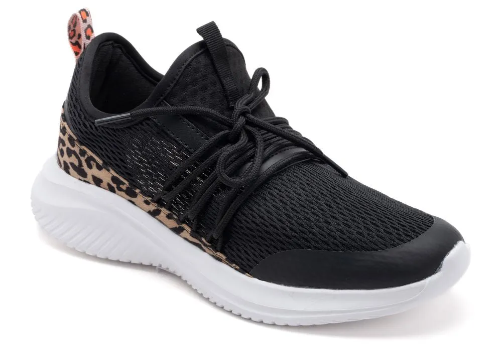 'Corky's' Women's Soft Serve Sneaker - Leopard