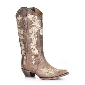 Corral Womens Fashion Boots Leather Sweety Lisa Tobacco Wedding Floral