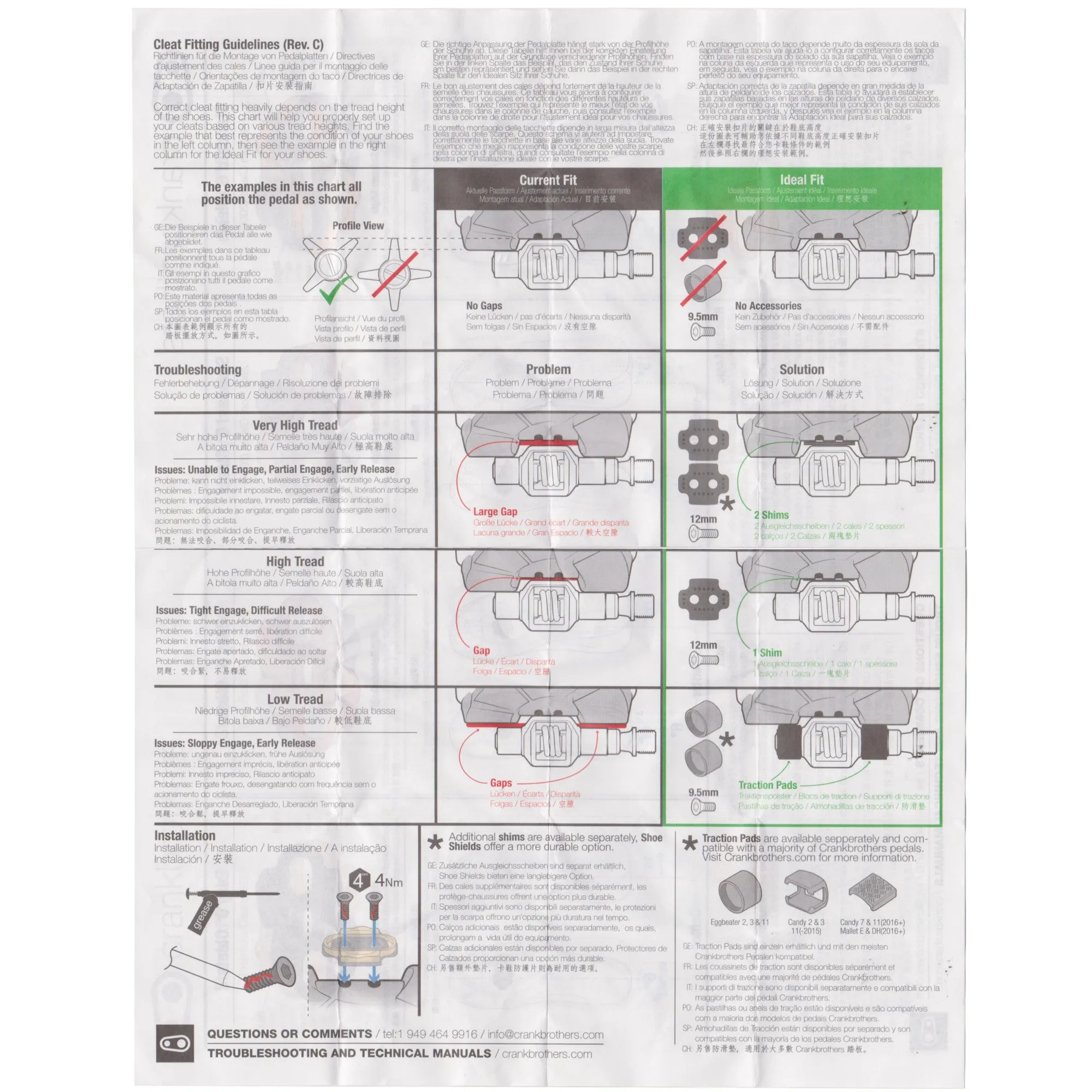 Crank Brothers Standard Release Premium Cleat Kit