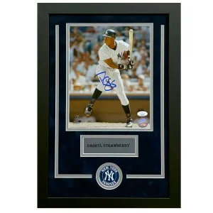 Darryl Strawberry Hand Signed & Framed New York Yankees 8x10 Photo (JSA)