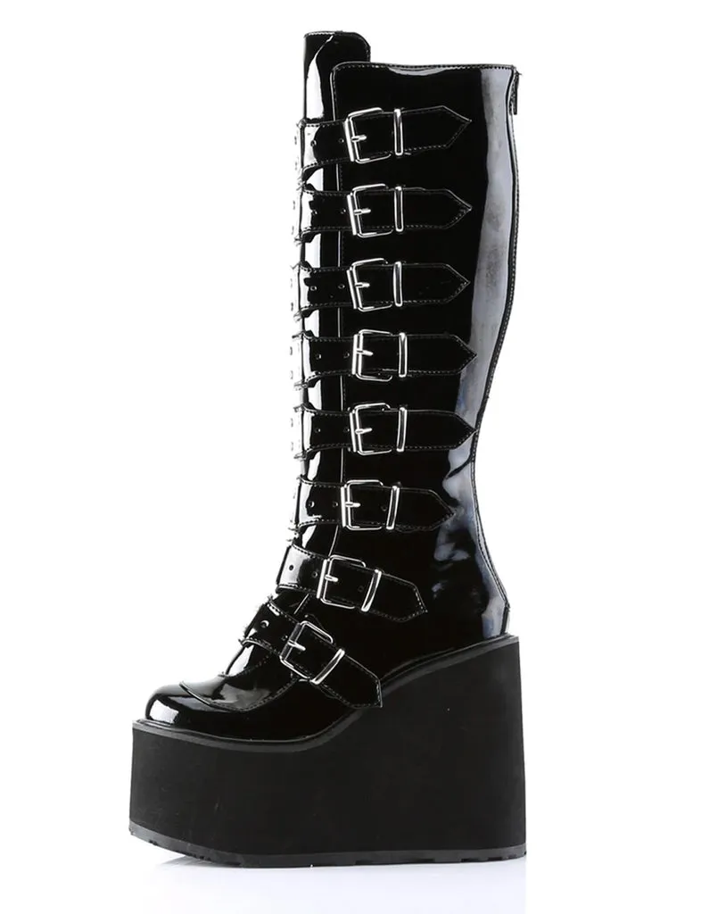 DEMONIA SWING-815 - BLACK PATENT✰ PRE ORDER ✰