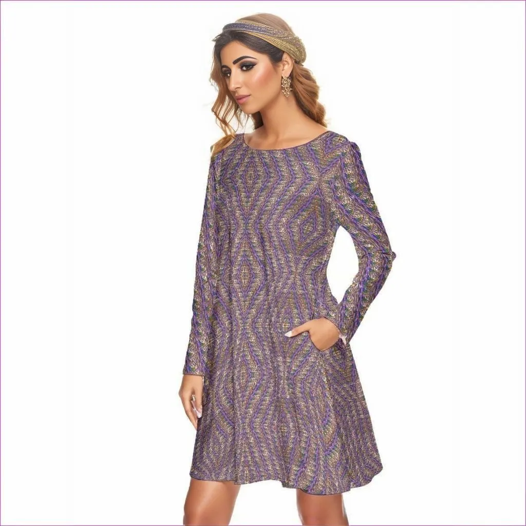 Derma Womens Crew Neck Dress