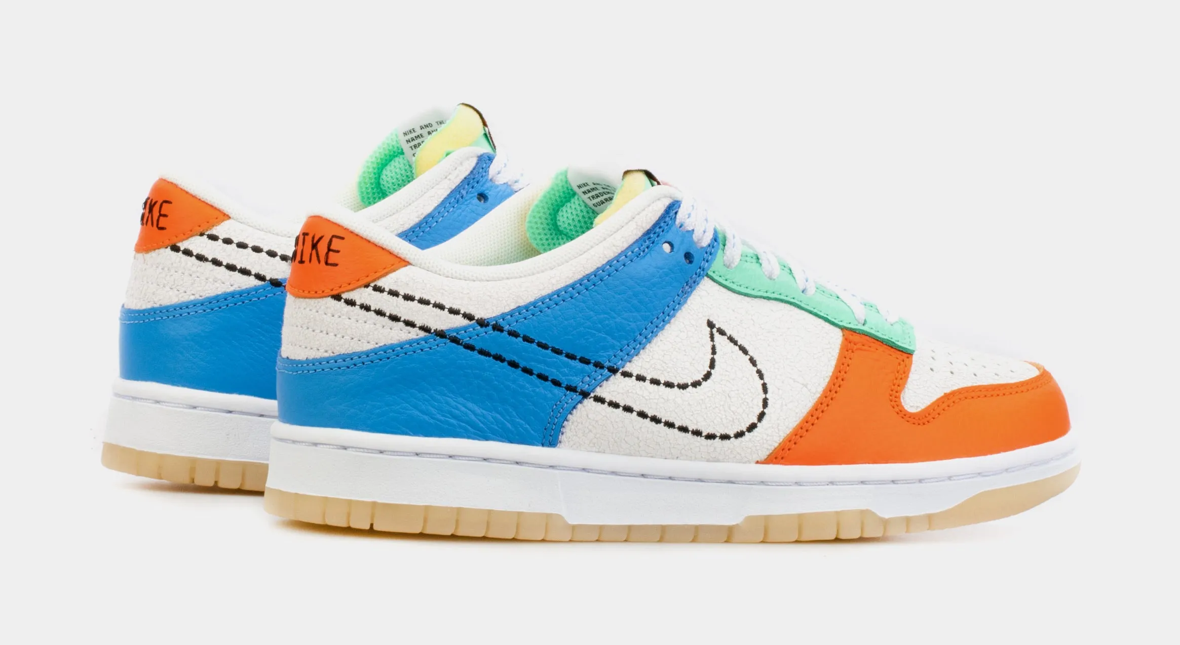 Dunk Low 101 Grade School Lifestyle Shoes (White/Orange/Multi)