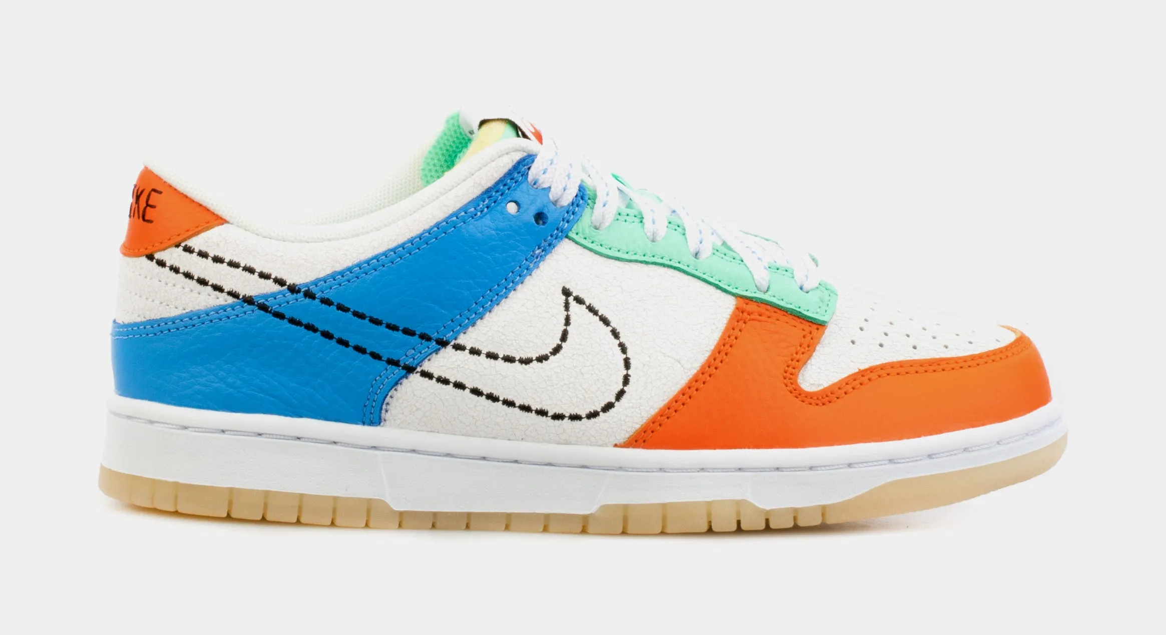 Dunk Low 101 Grade School Lifestyle Shoes (White/Orange/Multi)