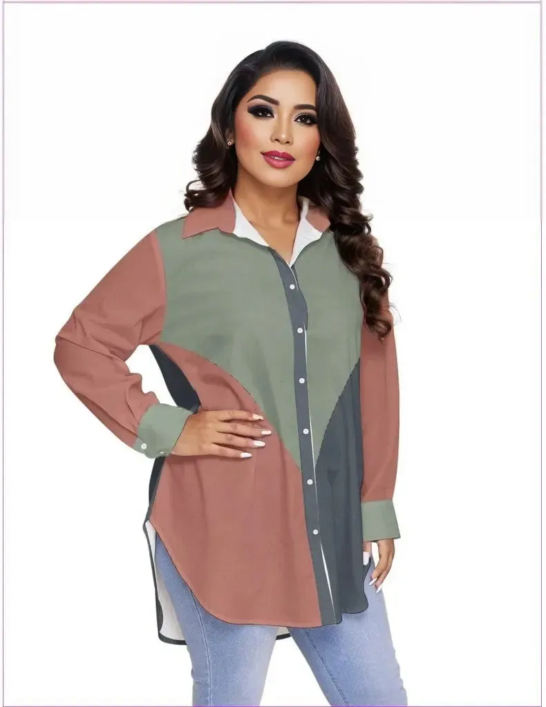 Eclectic Womens T-shirt With Long Sleeve Voluptuous ( ) Plus Size