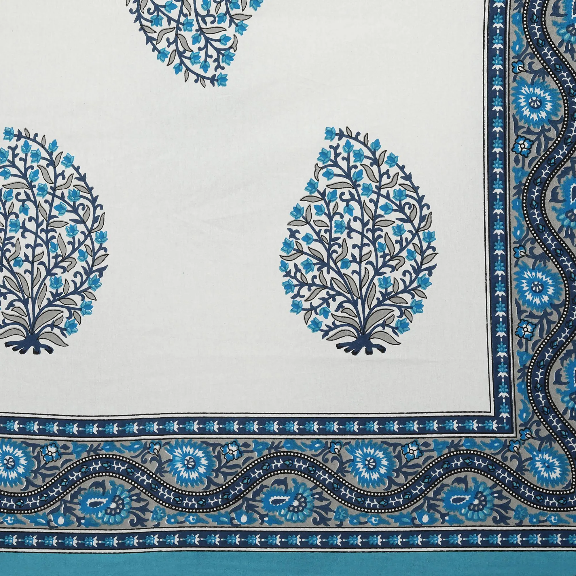 Fabrahome Rajasthani Jaipuri Graceful Cotton Block Print bed sheets