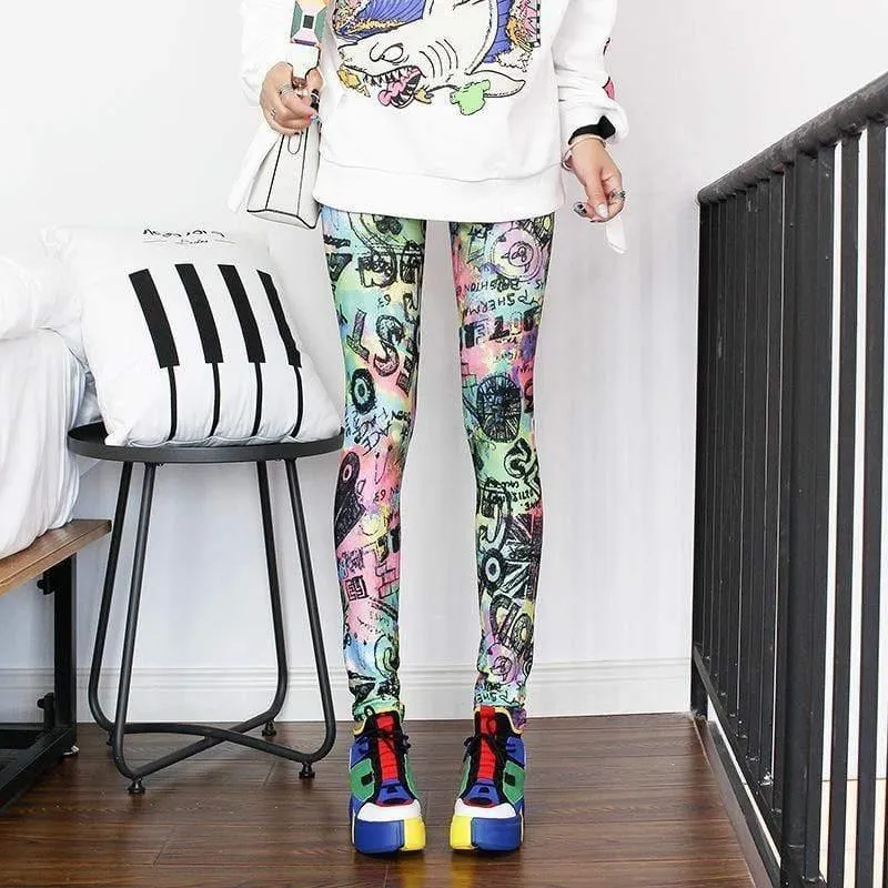 Fashion Leggings Casual Highly Elastic and Colorful