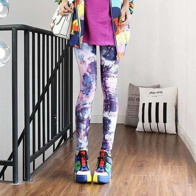 Fashion Leggings Casual Highly Elastic and Colorful