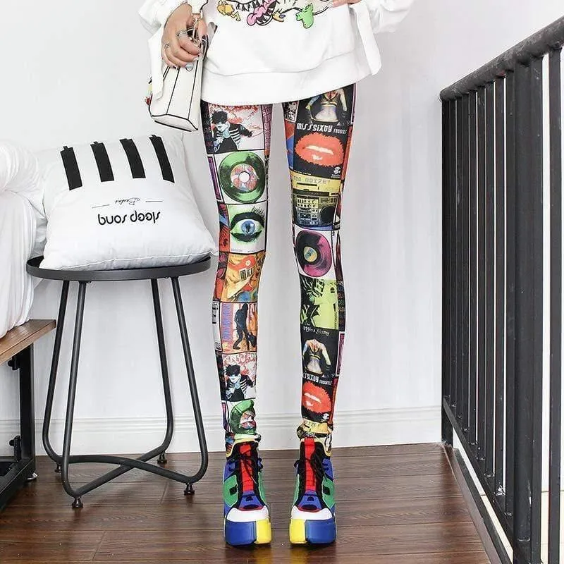 Fashion Leggings Casual Highly Elastic and Colorful