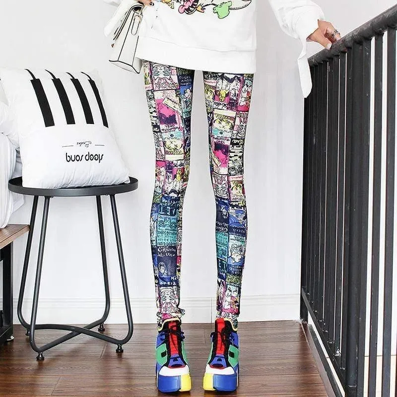 Fashion Leggings Casual Highly Elastic and Colorful