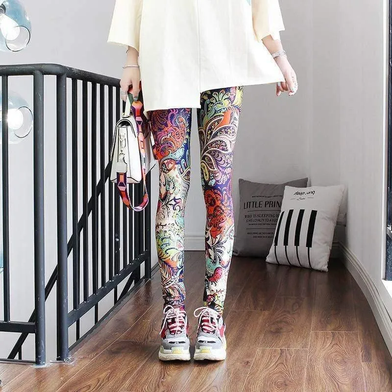 Fashion Leggings Casual Highly Elastic and Colorful