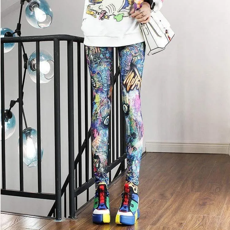 Fashion Leggings Casual Highly Elastic and Colorful