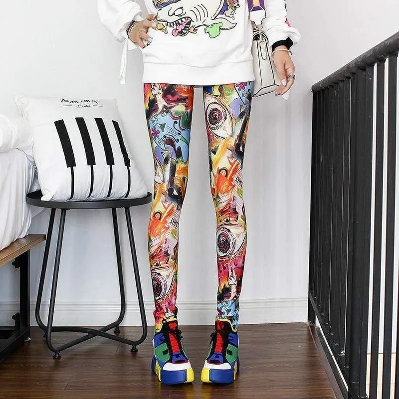 Fashion Leggings Casual Highly Elastic and Colorful