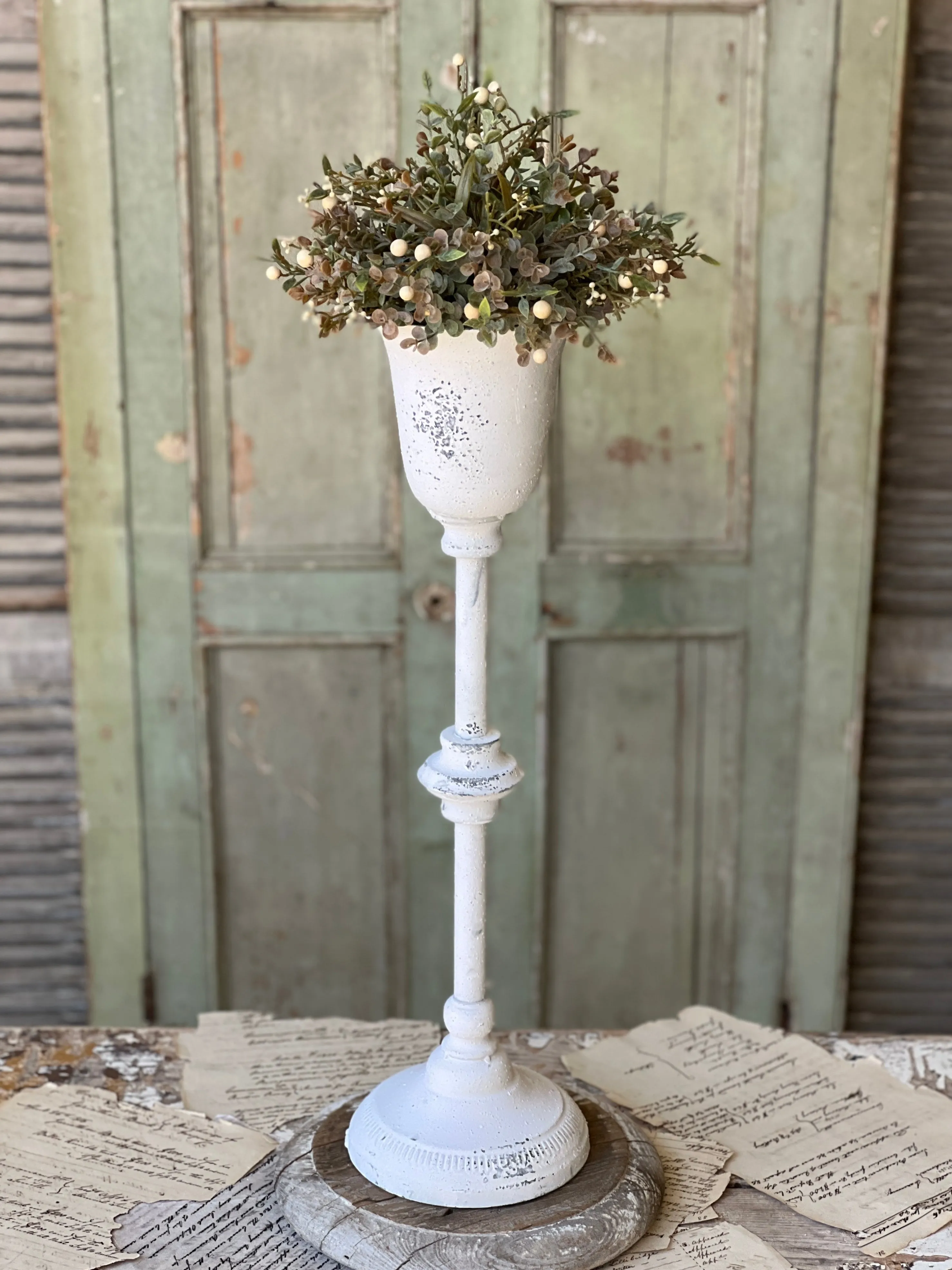 Flora Holder | 22" | Cream | SKID SPECIAL!  $4.95