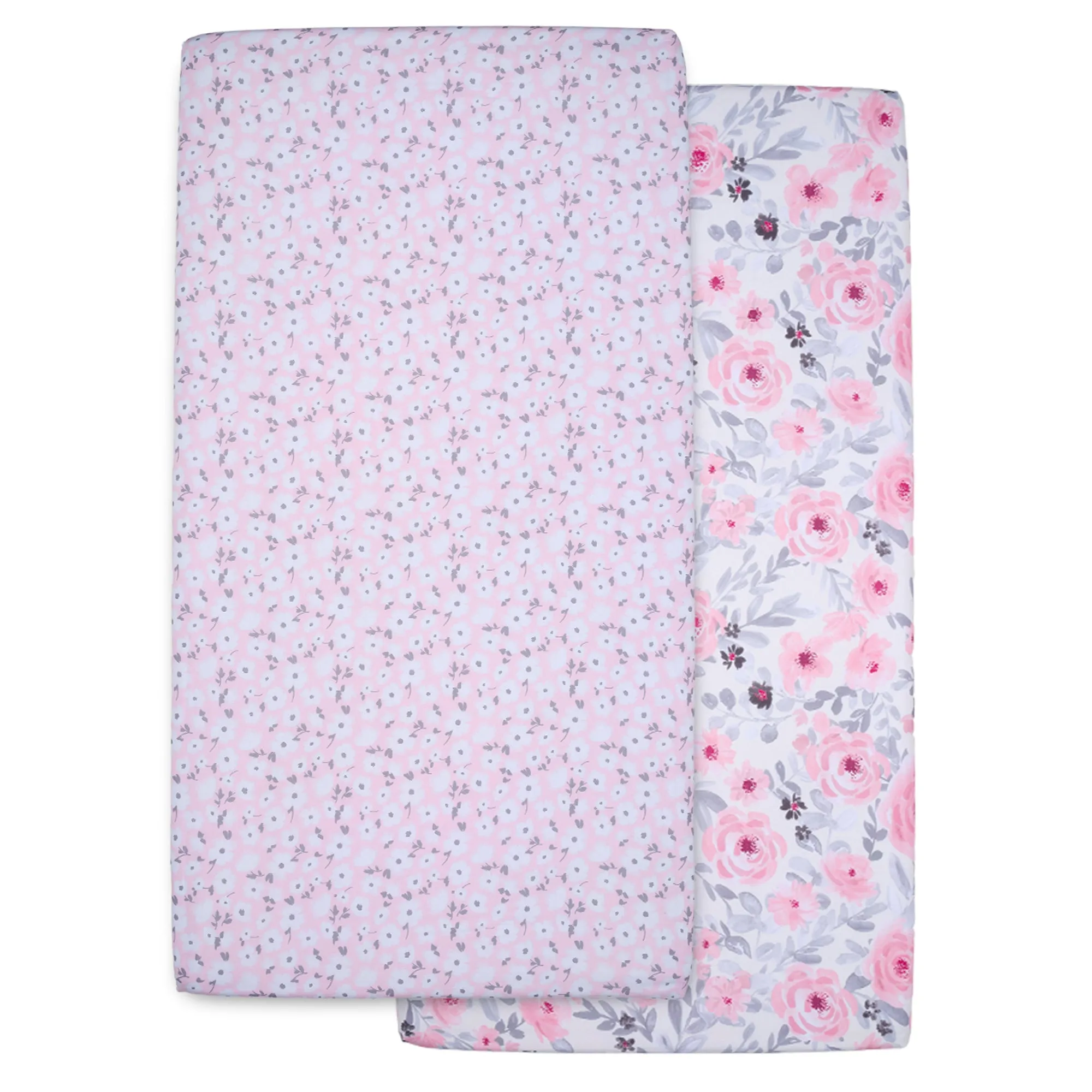 Floral 2-Pack Fitted Crib Sheet Set