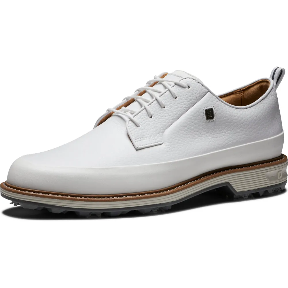 FootJoy Premiere Series Field LX Spiked Waterproof Shoes - White/Grey