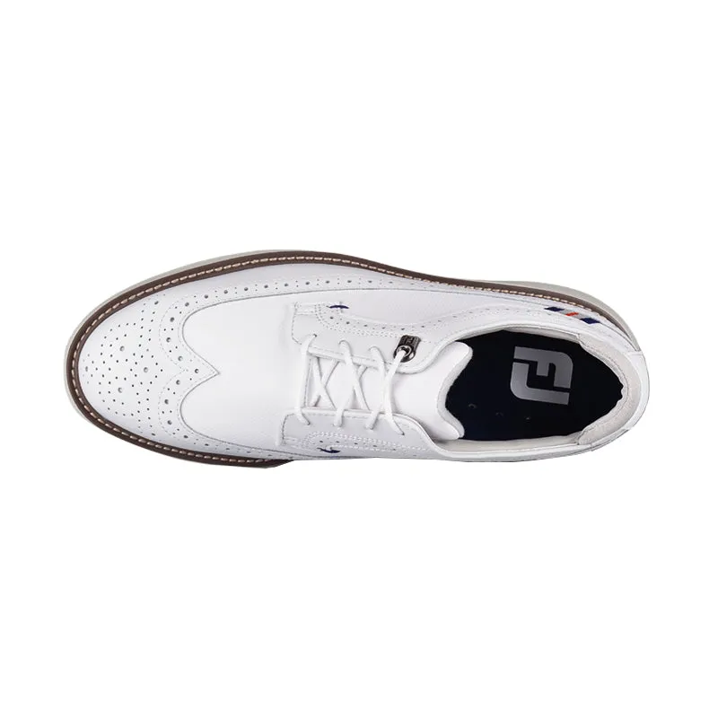 FOOTJOY Traditions Men's Spiked Shoes (White)