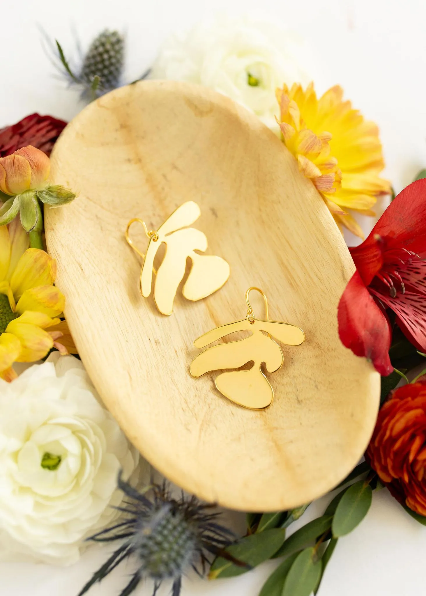 Ginkgo Leaf Earrings | Gold