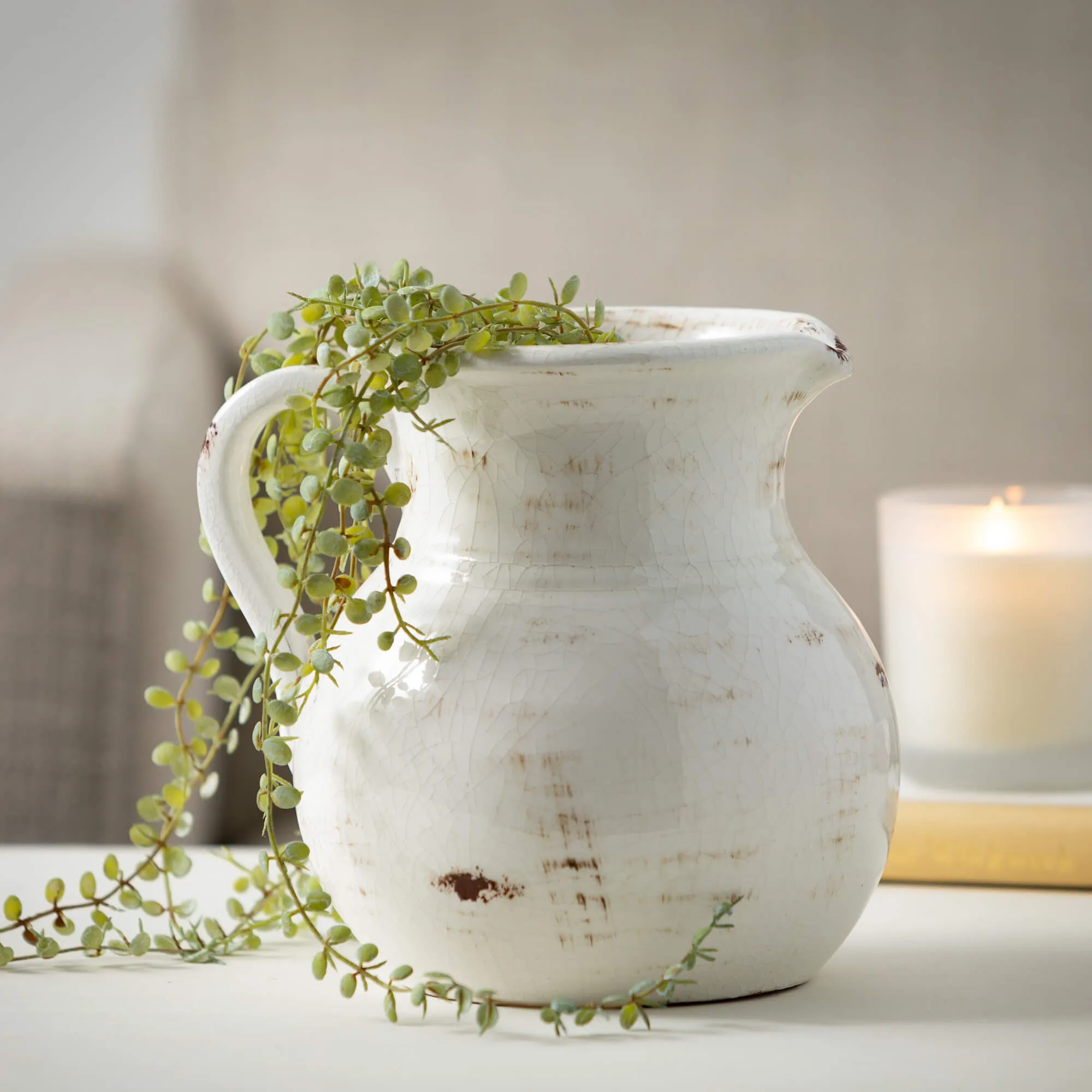 Glazed Ceramic Pitcher