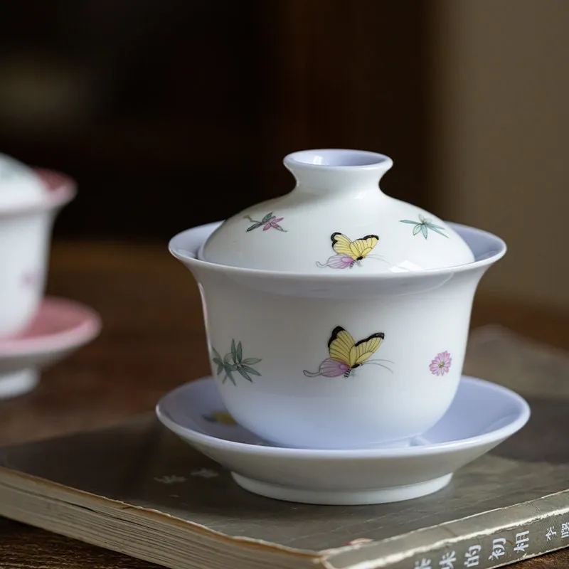 Gohobi Hand-painted Butterfly Gaiwan