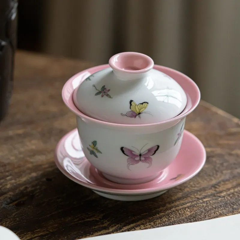 Gohobi Hand-painted Butterfly Gaiwan