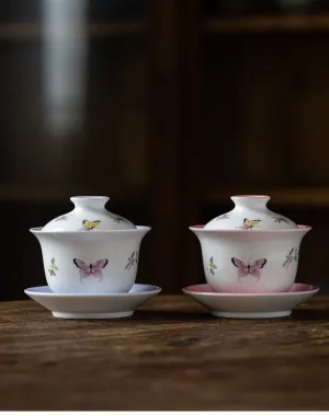 Gohobi Hand-painted Butterfly Gaiwan