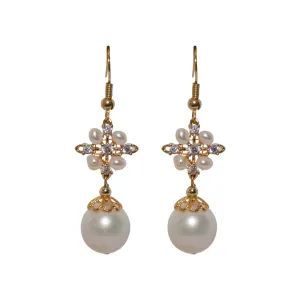 Graceful Chandelier-style Pearl Earrings