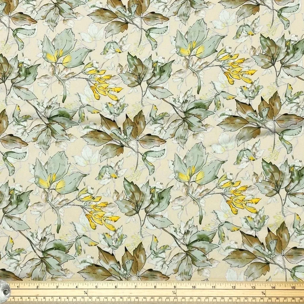 Graceful Garden Satin Fabric