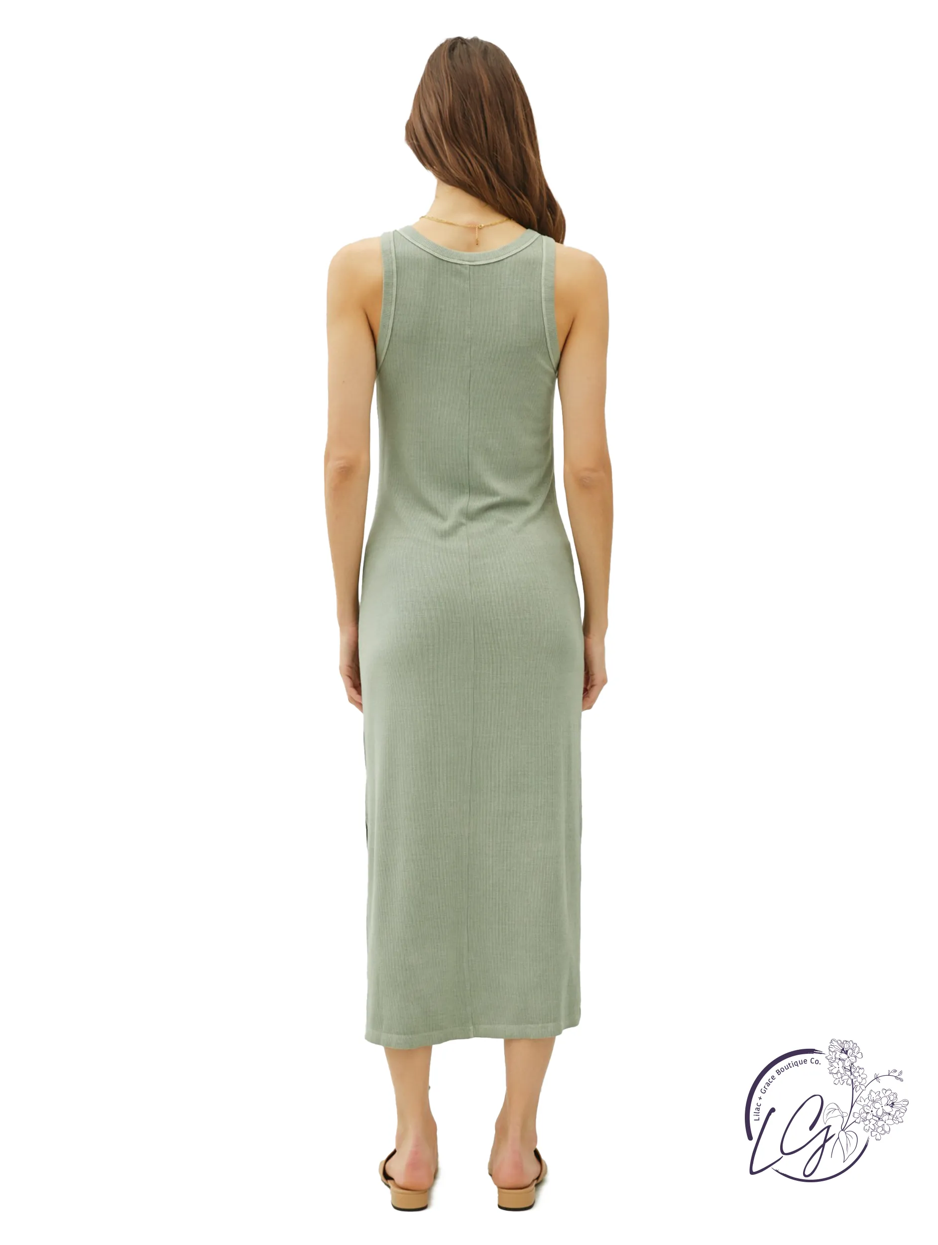 Graceful Knit Midi Dress