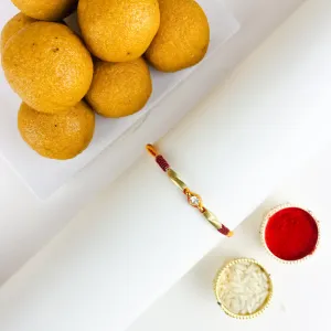 Graceful Rakhi With Ladoo