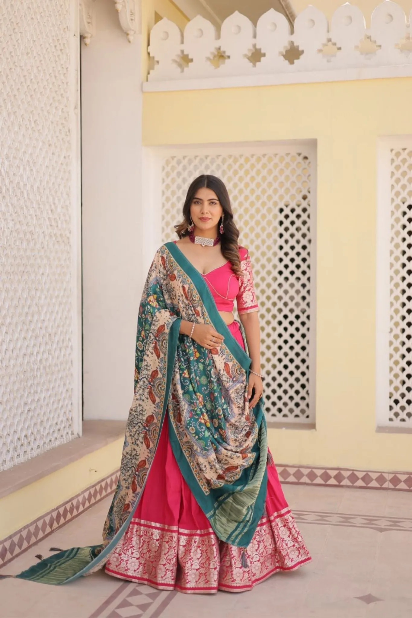 Graceful Viscose Lehenga Choli With Gajji Silk Dupatta Set