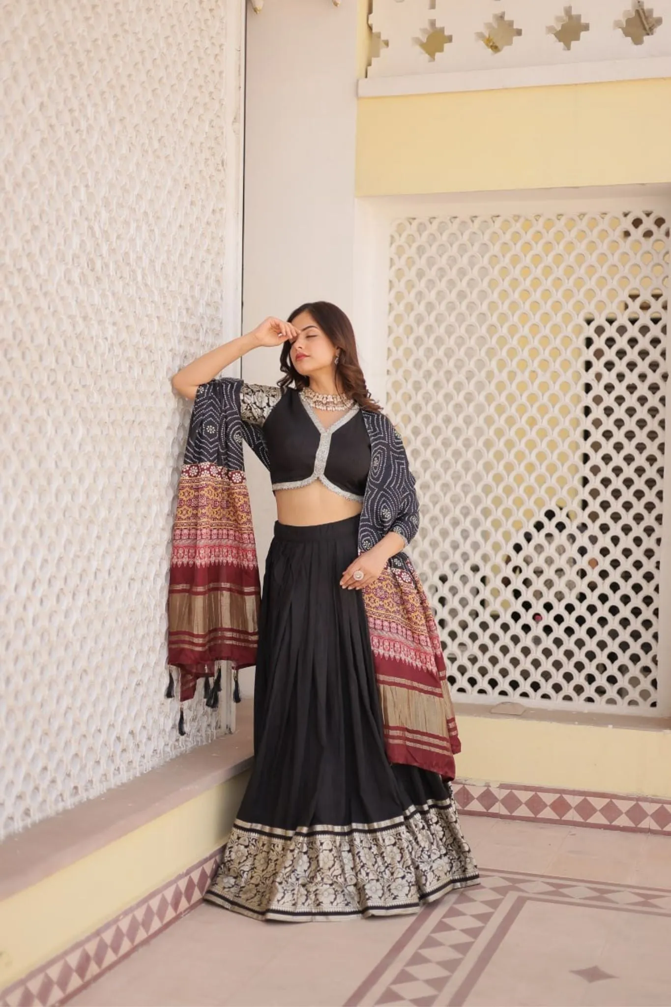 Graceful Viscose Lehenga Choli With Gajji Silk Dupatta Set