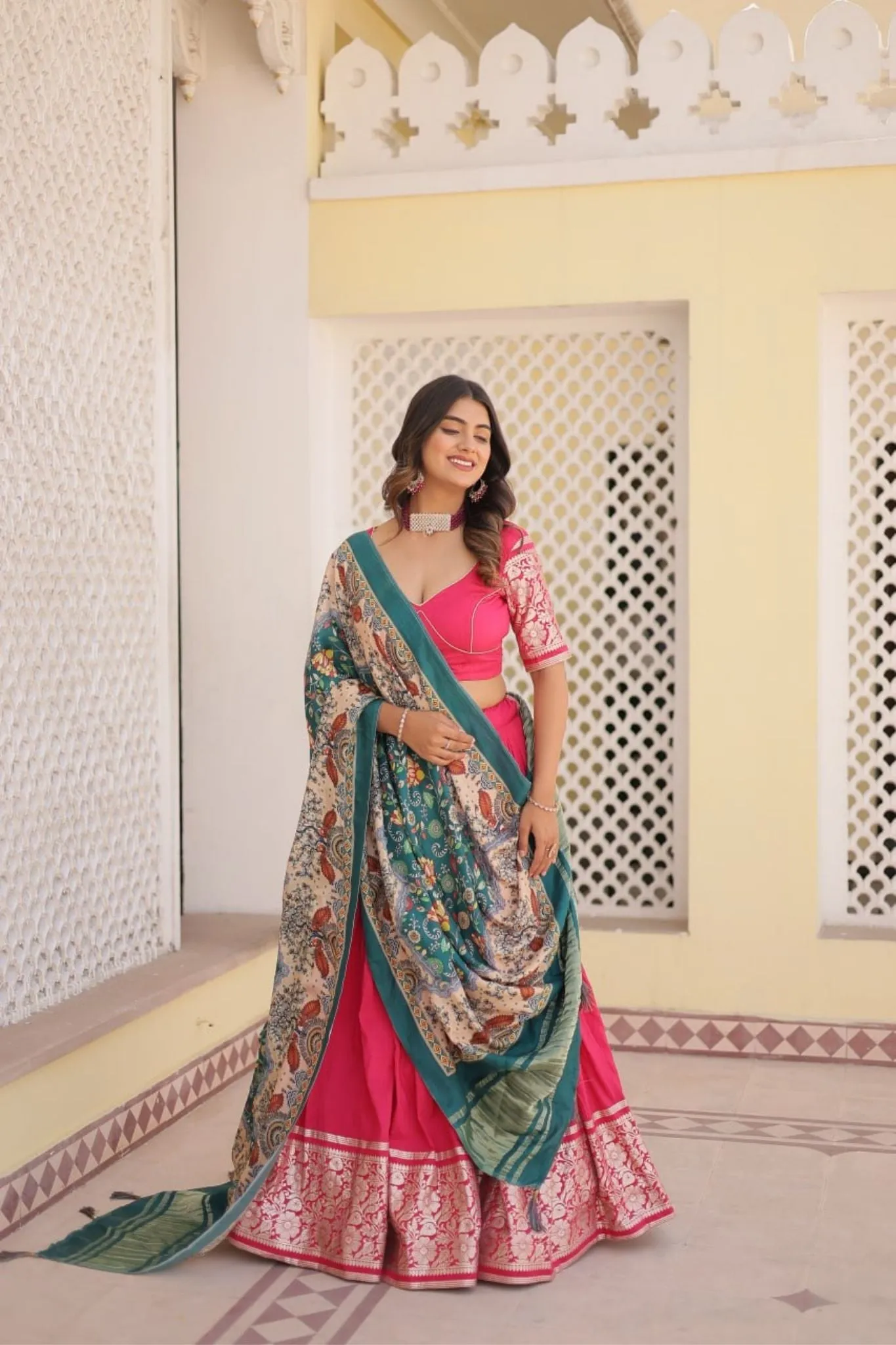 Graceful Viscose Lehenga Choli With Gajji Silk Dupatta Set