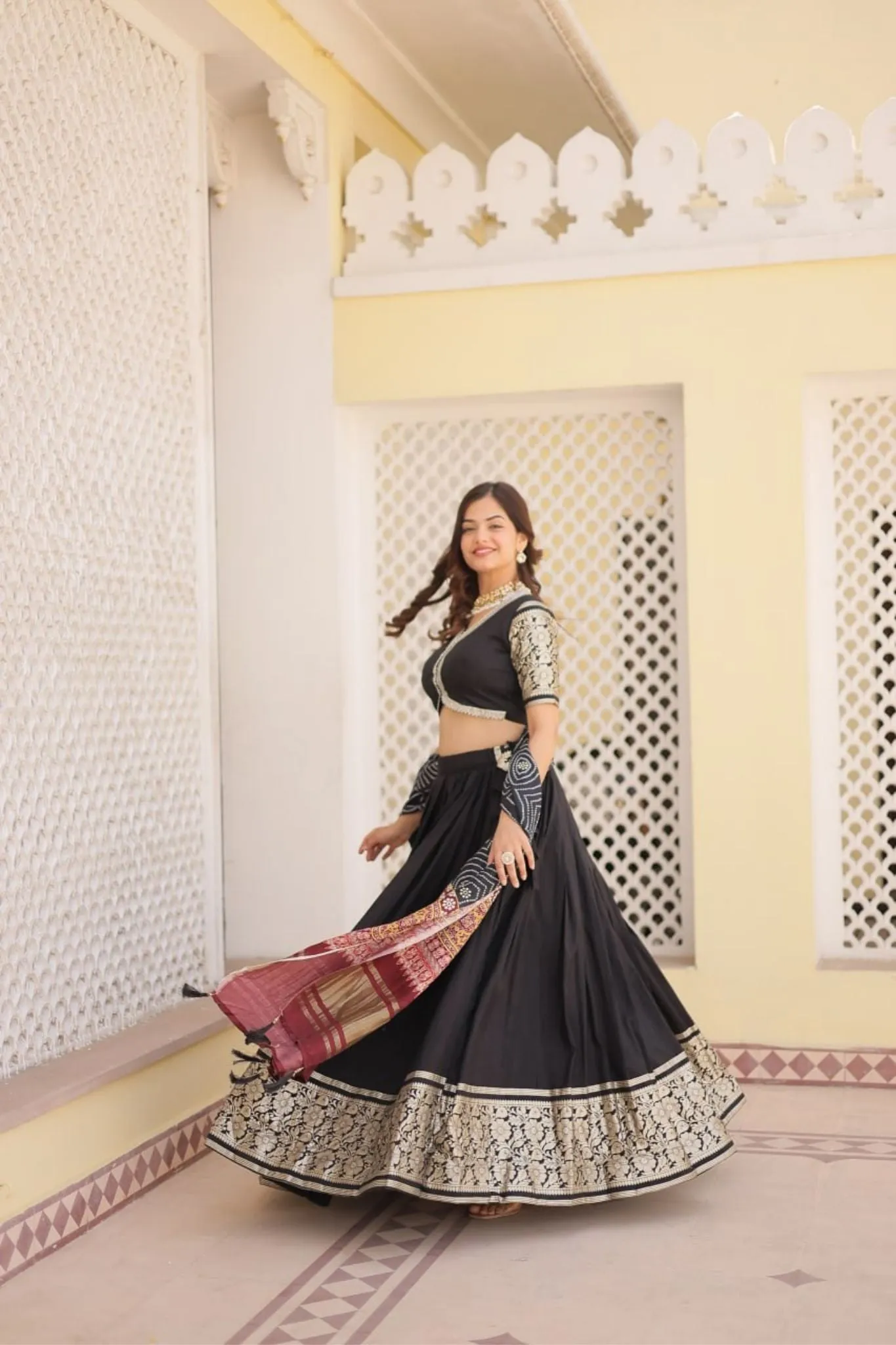 Graceful Viscose Lehenga Choli With Gajji Silk Dupatta Set