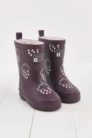 Grass & Air: Amethyst Purple Colour-Changing Kids Wellies