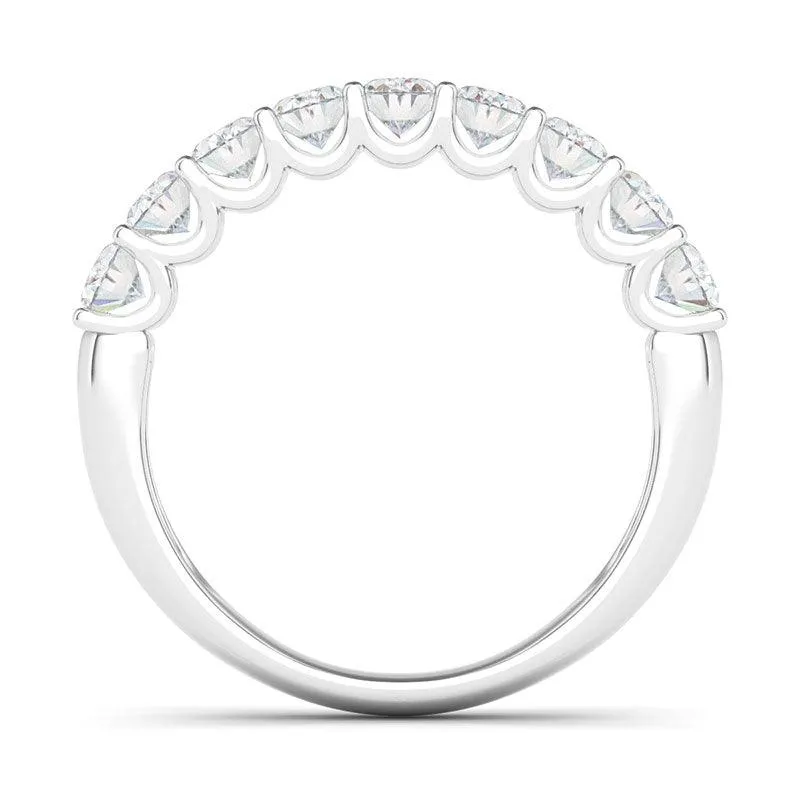 Half Oval Diamond Eternity Ring