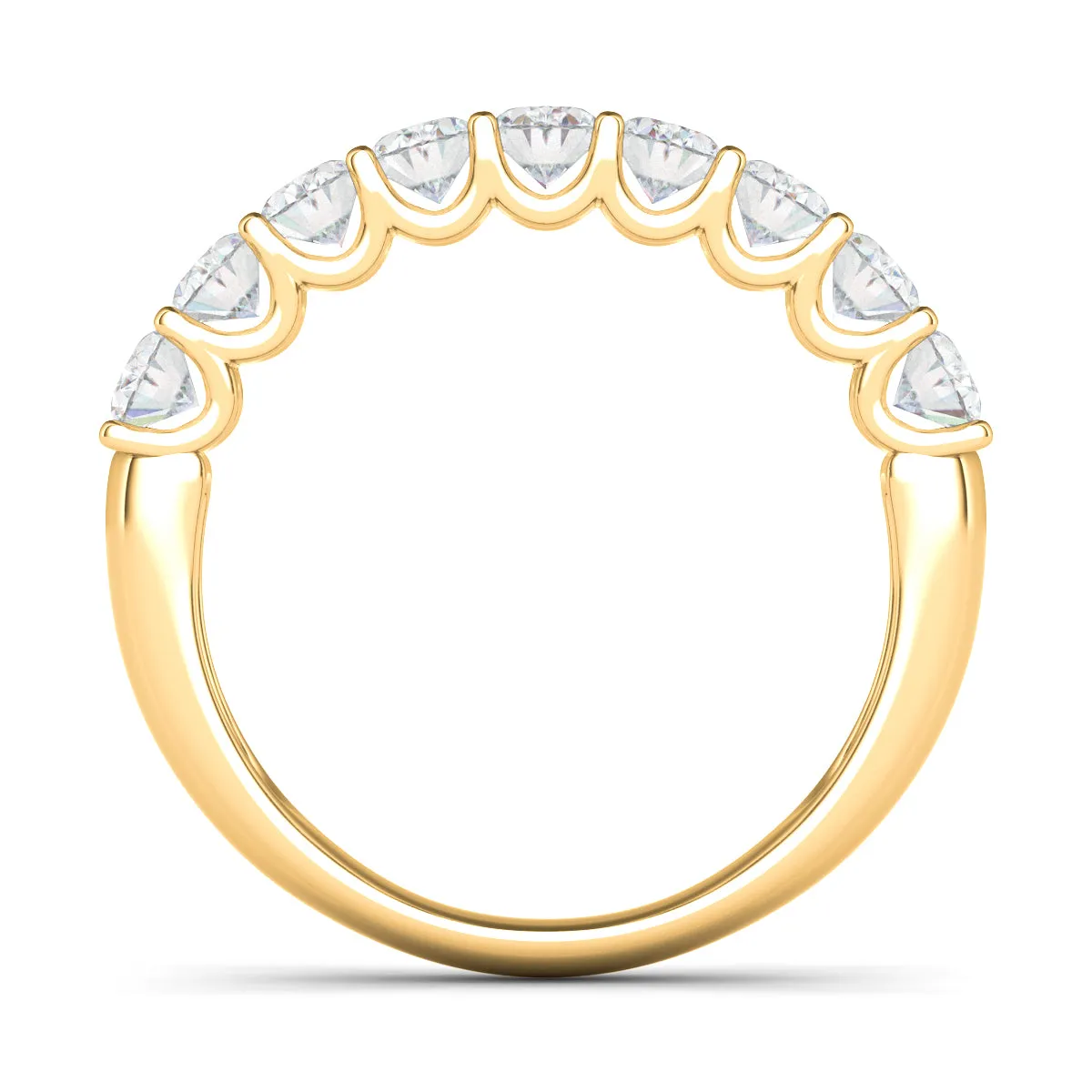 Half Oval Diamond Eternity Ring