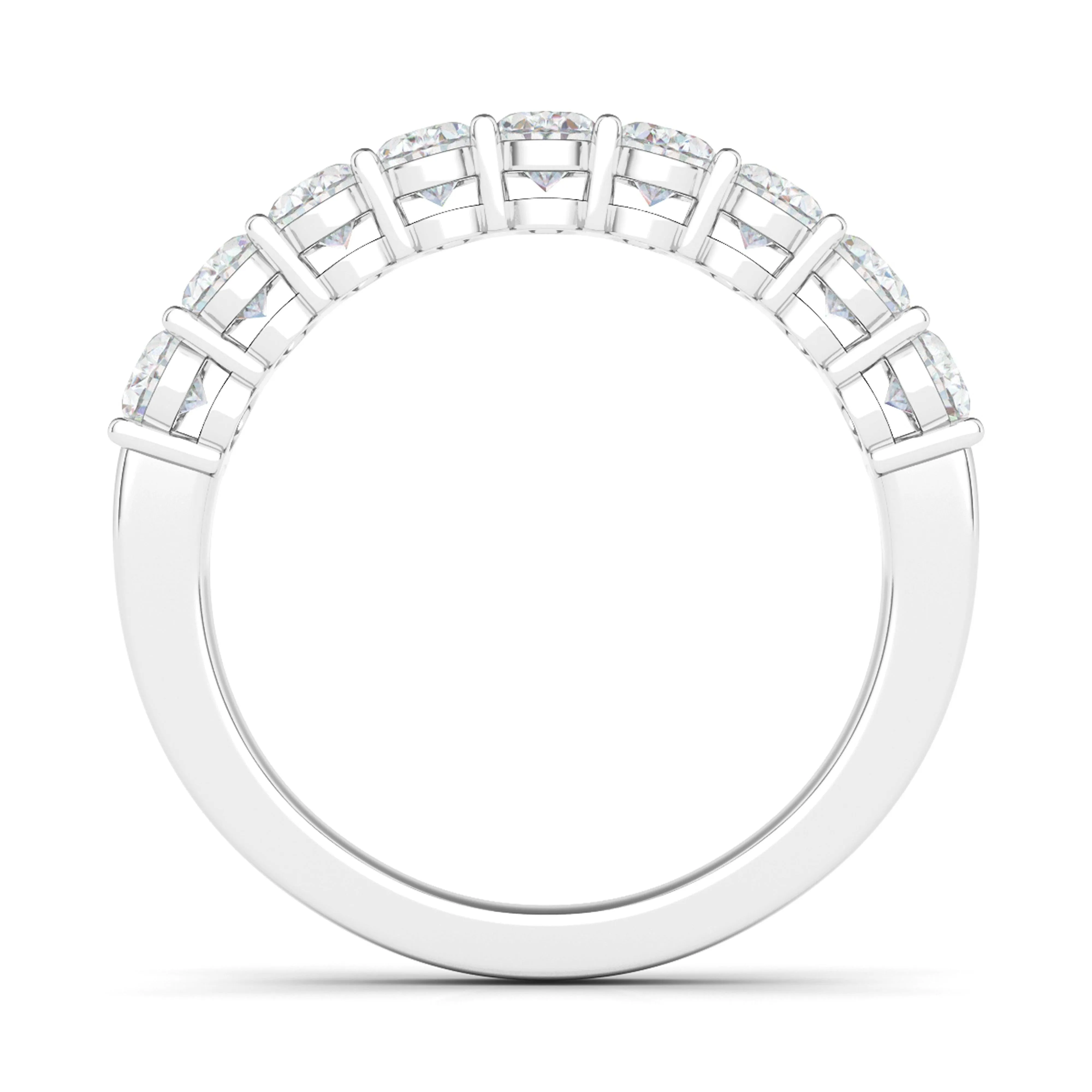 Half Oval Diamond Eternity Ring