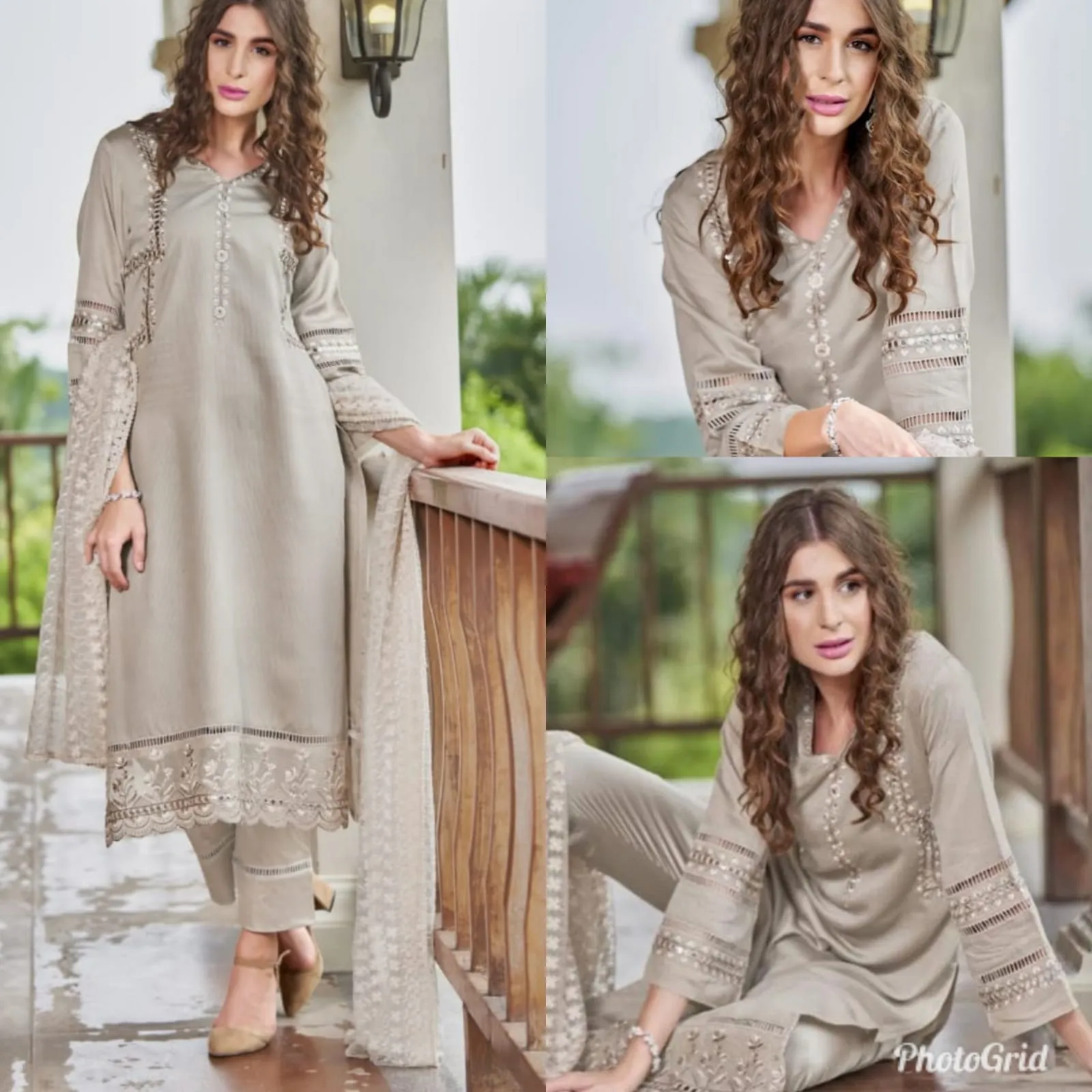 Hazelnut Kurta Set With Dupatta