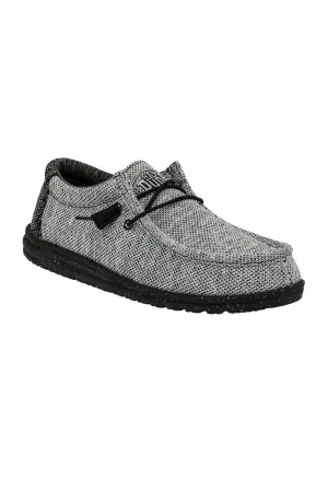 HEYDUDE Men’s Wally Stretch Poly Shoes in Dark Web | 40024-1GQ