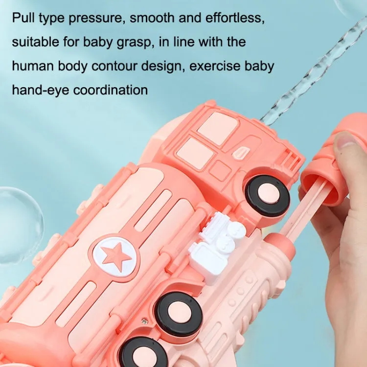 Hildren Pumping Water Play Device Summer Beach Outdoor Water Toys, Style: Straight Pump Train (Pink)