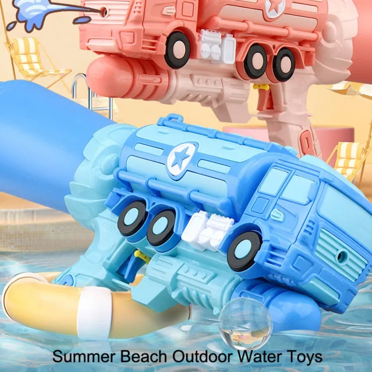 Hildren Pumping Water Play Device Summer Beach Outdoor Water Toys, Style: Straight Pump Train (Pink)